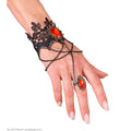 Spitzenarmband Mit Ring & Rotem Stein
