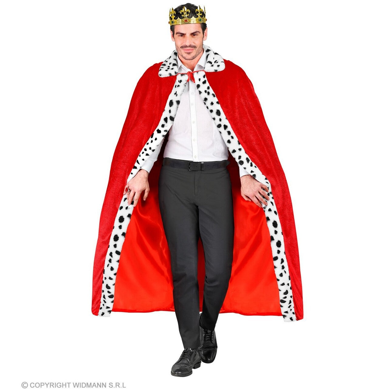 Op deze afbeelding zie je een Kostuums, van het merk Widmann. Rode Koninklijke Cape 140 Centimeter Kostuum