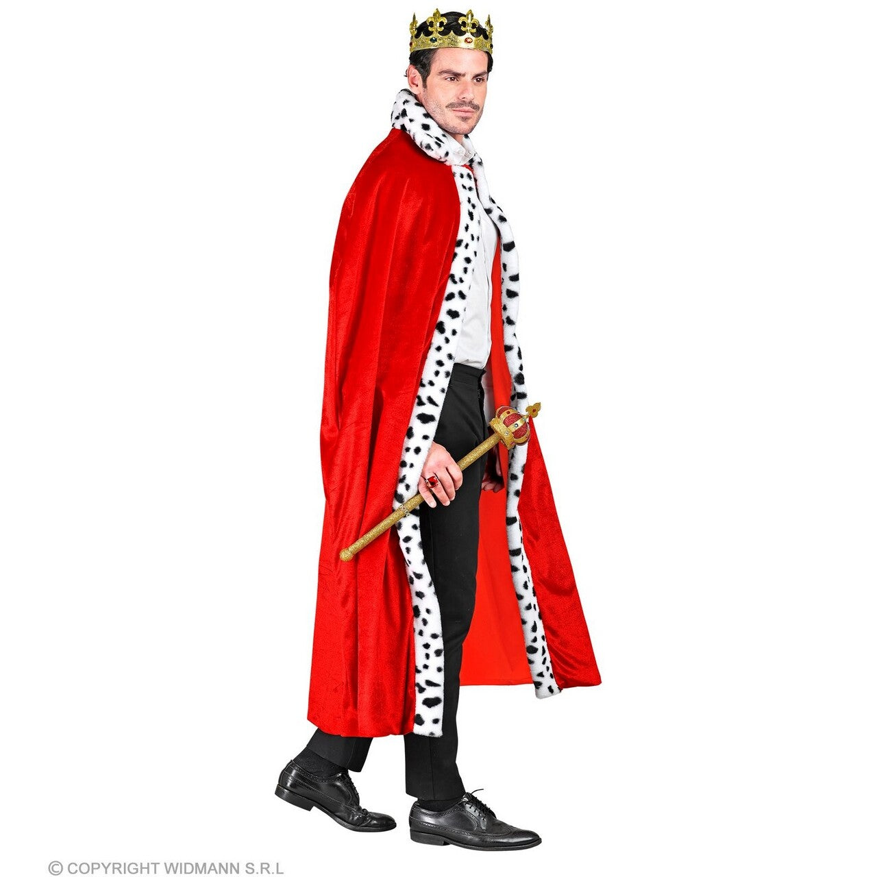 Op deze afbeelding zie je een Kostuums, van het merk Widmann. Rode Koninklijke Cape 140 Centimeter Kostuum