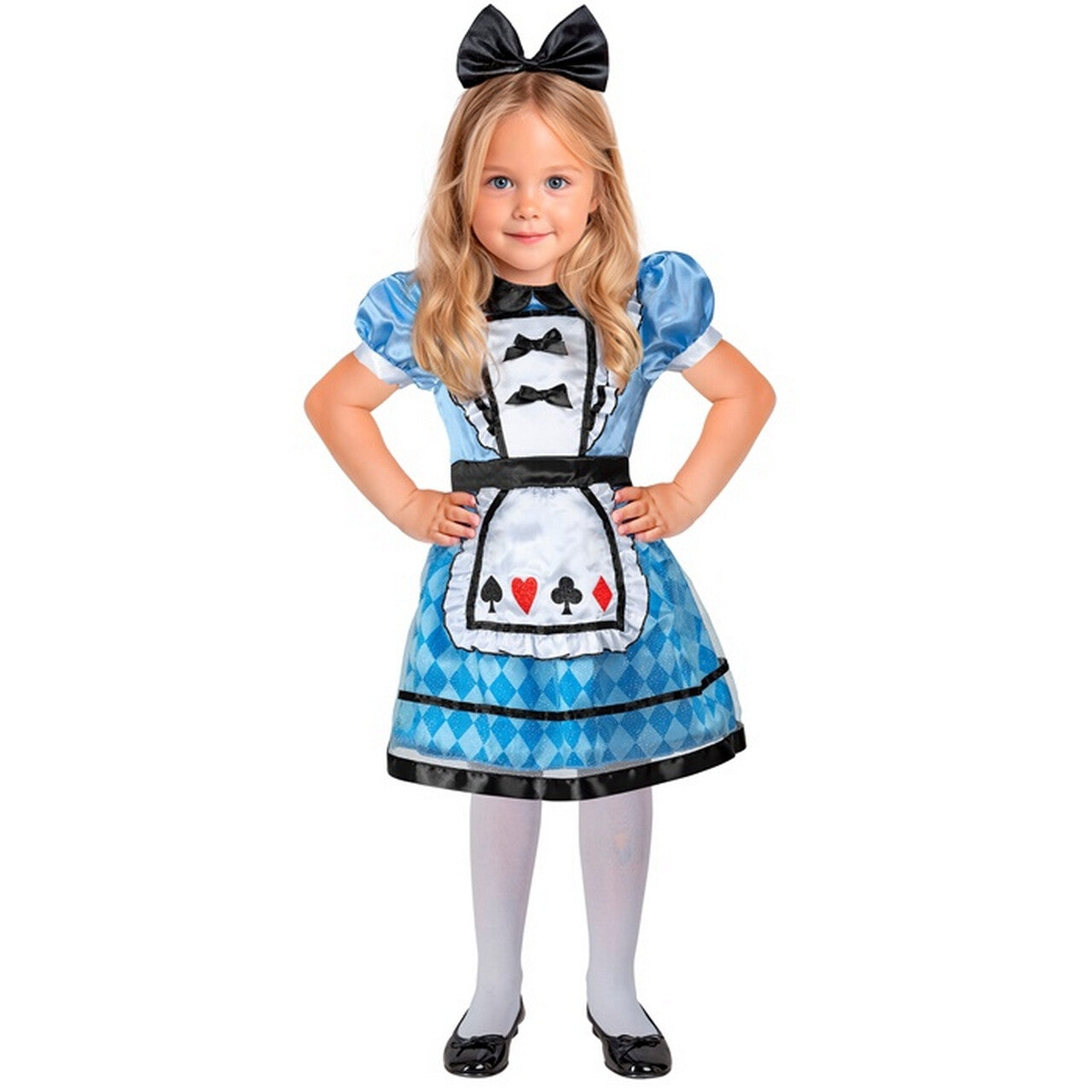 Op deze afbeelding zie je een Kostuums, van het merk Widmann. Alicia Wonderland Meisje Kostuum