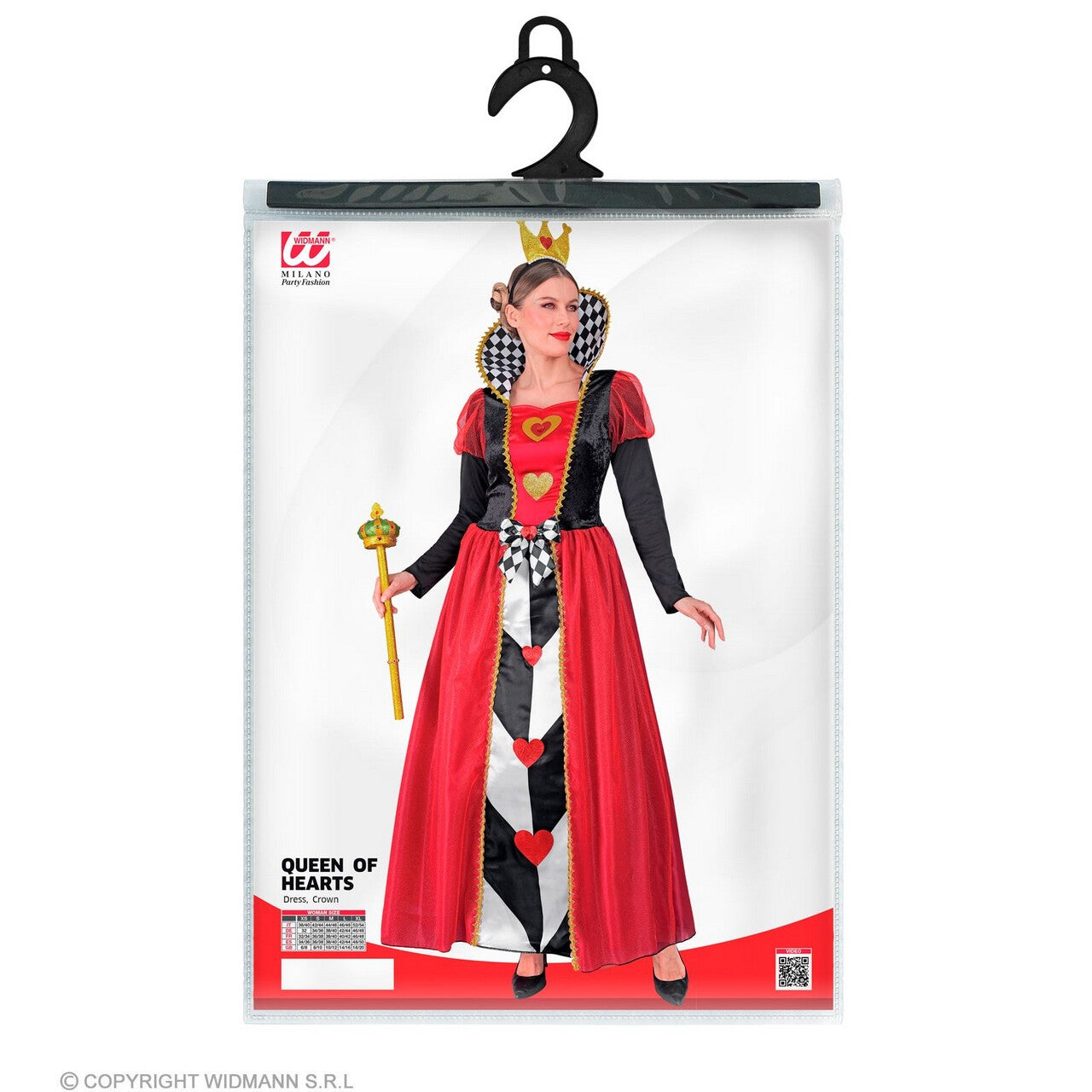 Op deze afbeelding zie je een Kostuums, van het merk Widmann. Hartenkoningin Game Of Hearts Vrouw Kostuum
