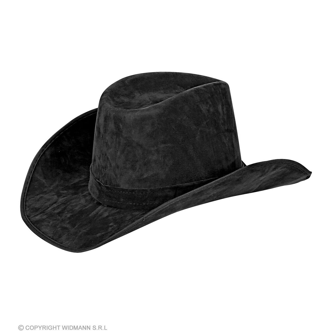 Op deze afbeelding zie je een Accessoires, van het merk Widmann. Coyboyhoed Zwart Suede Look