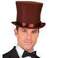 Hoher Steampunk Zylinder Braun