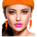 80er Neon Blitz Ohrringe Orange