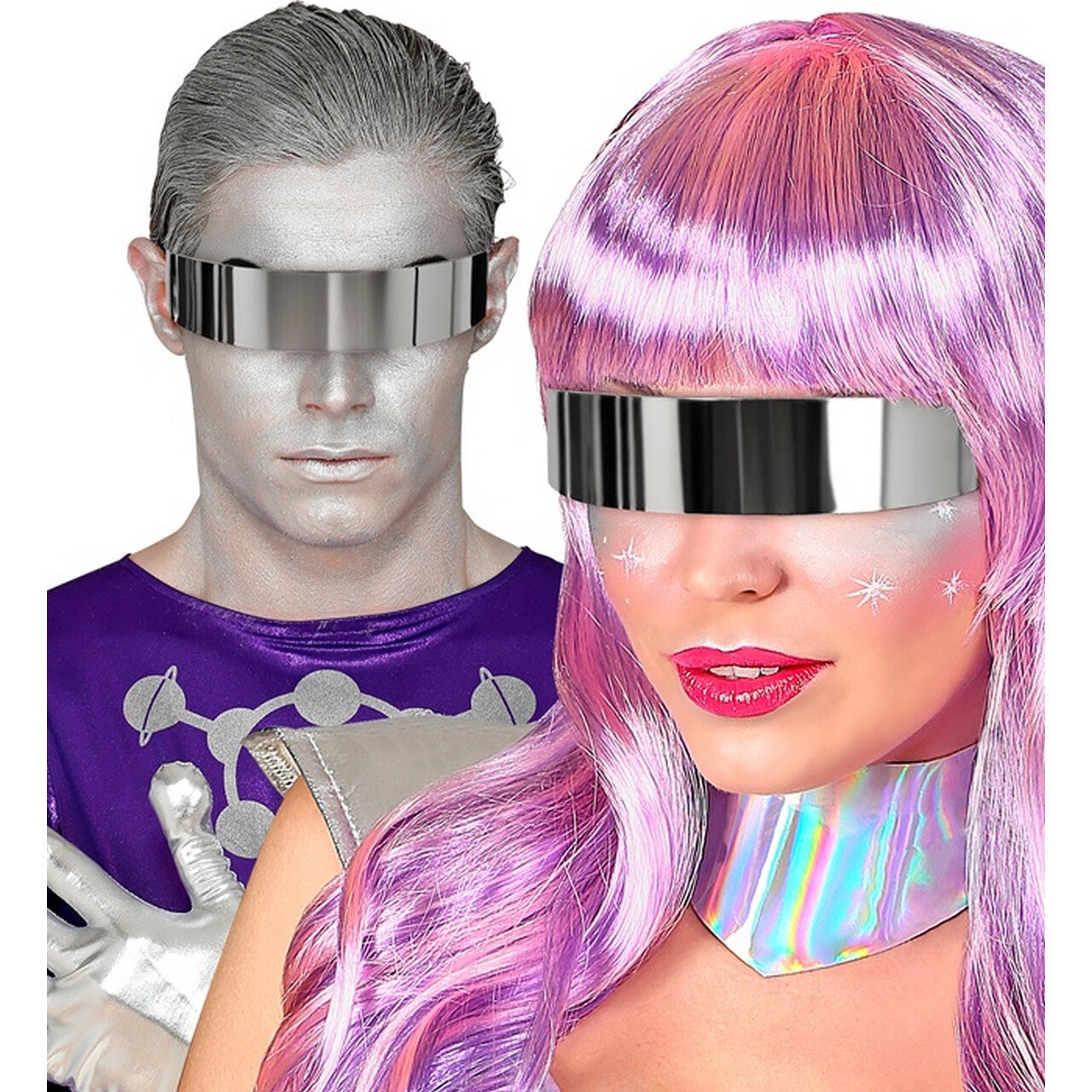 Op deze afbeelding zie je een Accessoires, van het merk Widmann. Futuristische Bril Space Cowboy