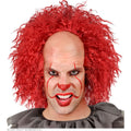Große Stirn Mit Haar Gruseliger Clown Rot
