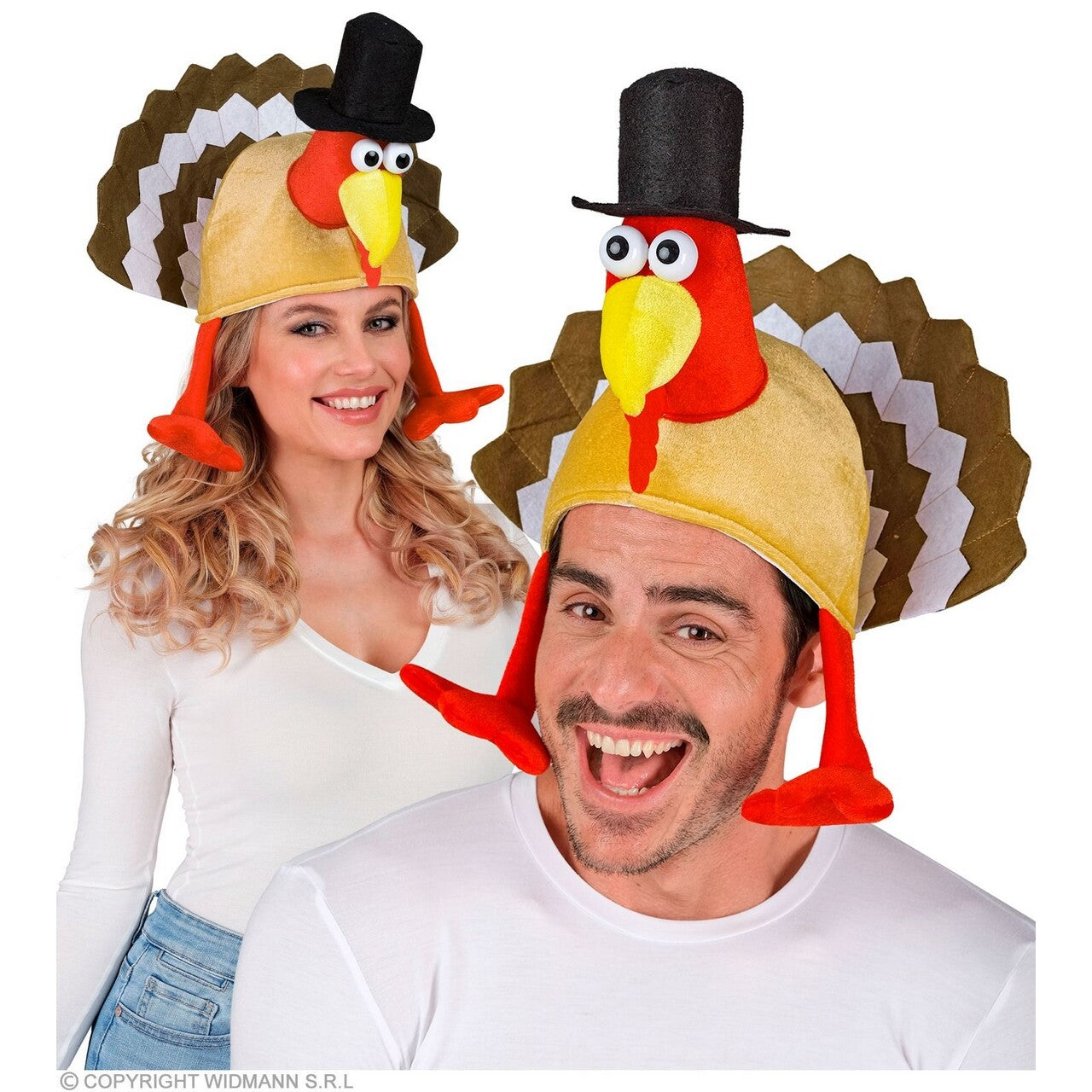Op deze afbeelding zie je een Accessoires, van het merk Widmann. Muts Kale Koen Kalkoen