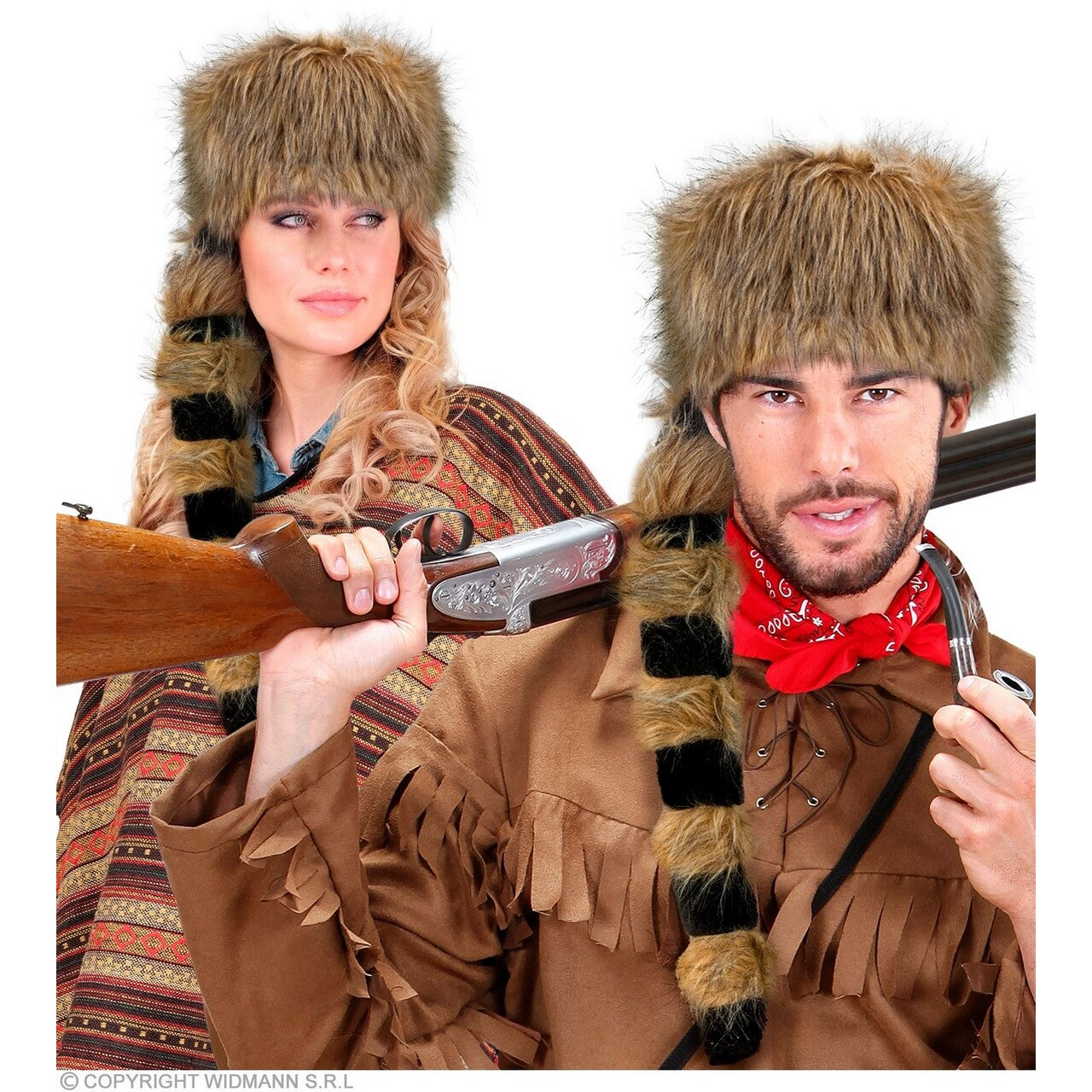 Op deze afbeelding zie je een Accessoires, van het merk Widmann. Jagers Muts Bruin Met Staart
