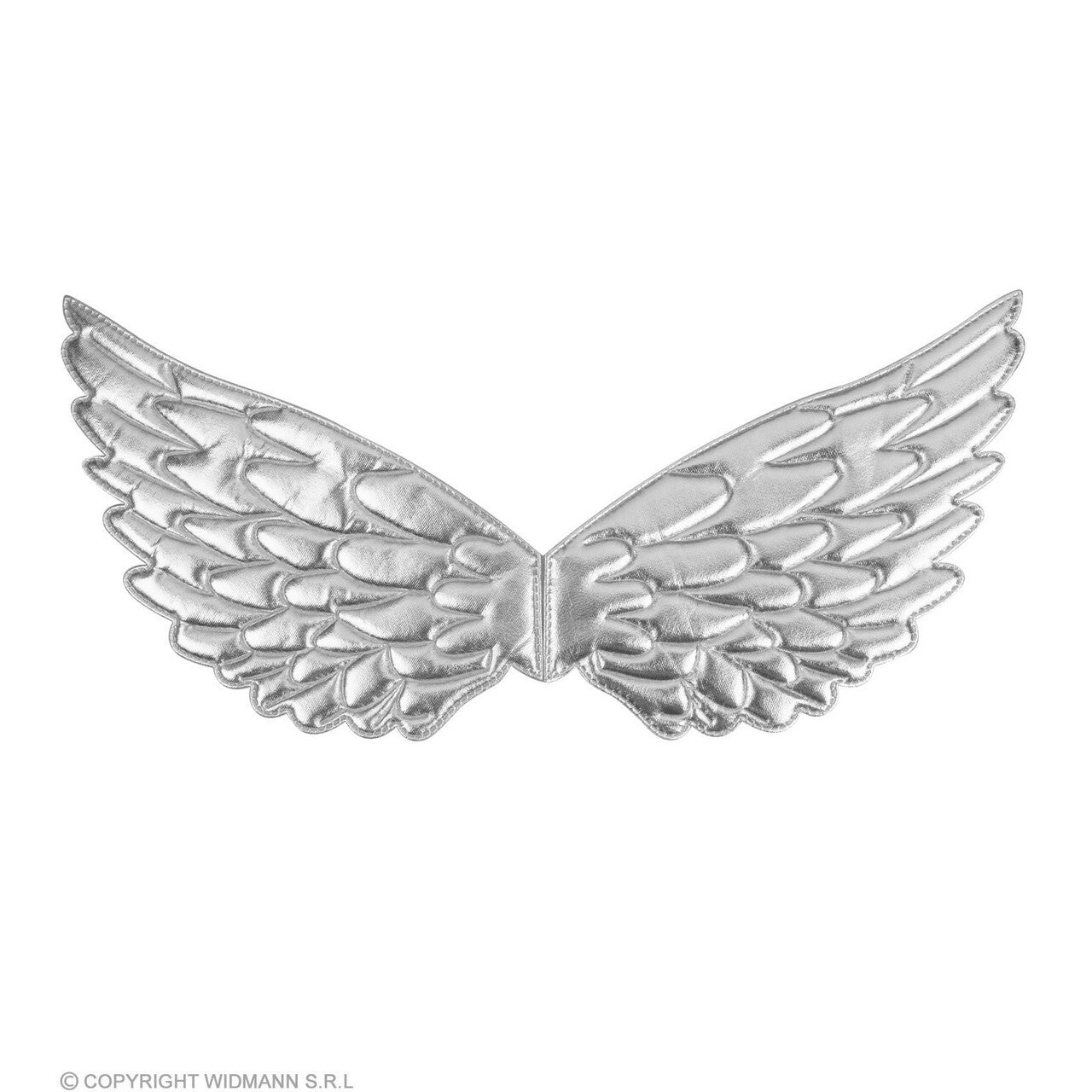 Op deze afbeelding zie je een Accessoires, van het merk Widmann. Stoffen Vleugels Zilver 43 X 22 Centimeter