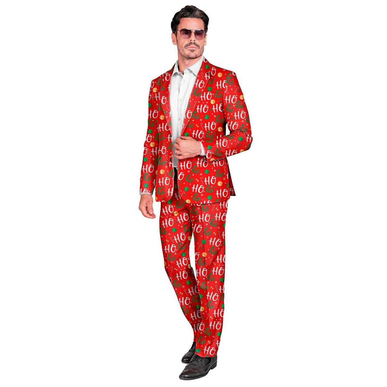 Op deze afbeelding zie je een Kostuums, van het merk Widmann. Ho Ho Kerst Vier Je Zo Man Kostuum