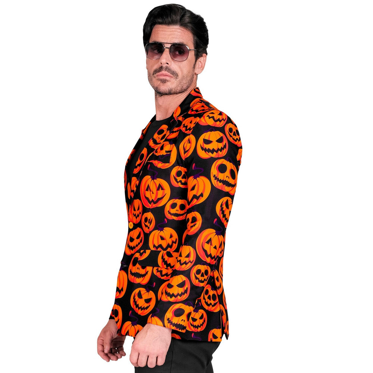 Op deze afbeelding zie je een Kostuums, van het merk Widmann. Enge Halloween Pompoen Colbert Man