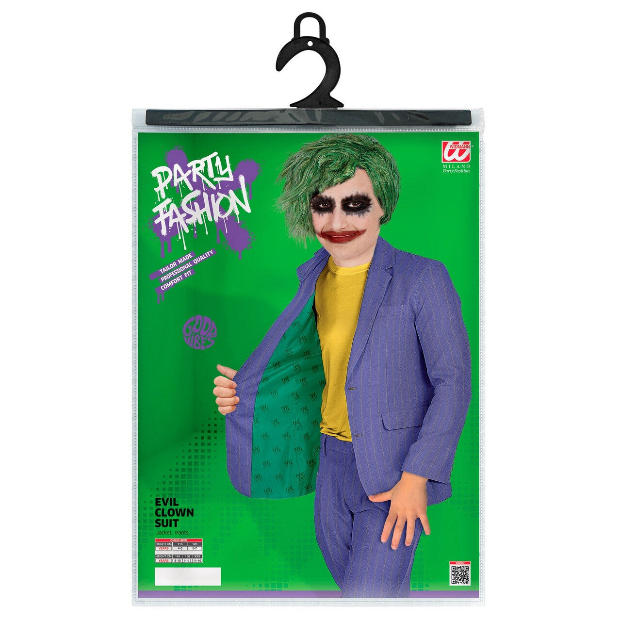 Op deze afbeelding zie je een Kostuums, van het merk Widmann. Maffe Maffia Joker Jongen Kostuum