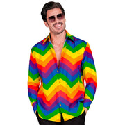 Op deze afbeelding zie je een Kostuums, van het merk Widmann. Zig Zag Zack Party Overhemd Man