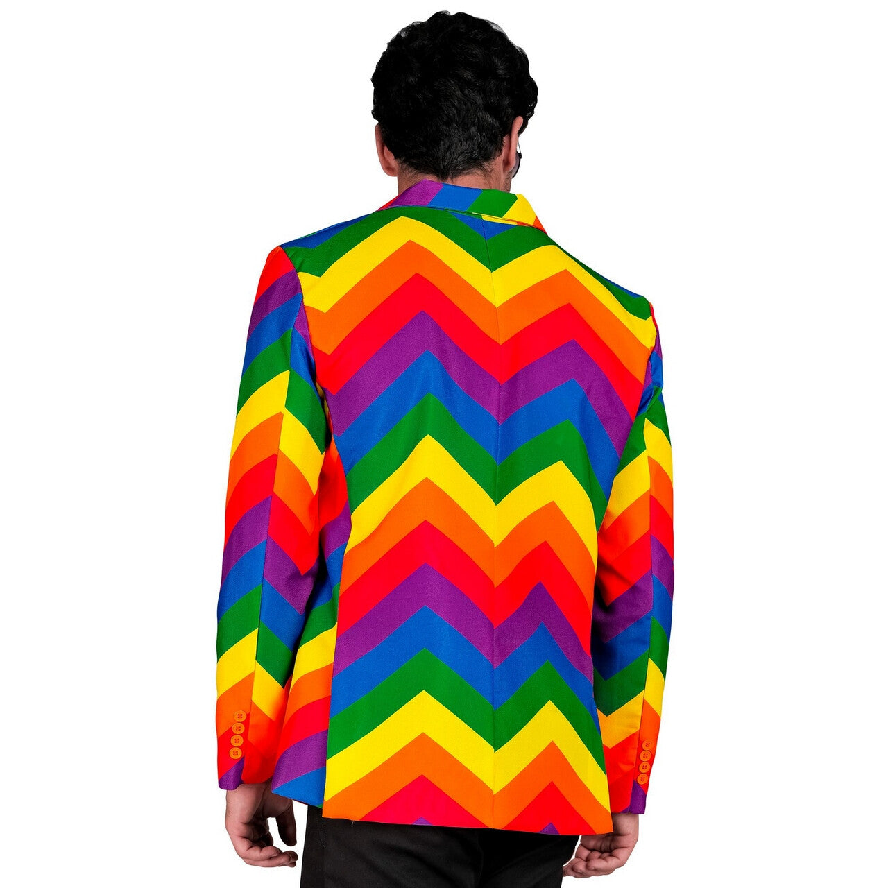 Op deze afbeelding zie je een Kostuums, van het merk Widmann. Festival Proud Stripes Colbert Man