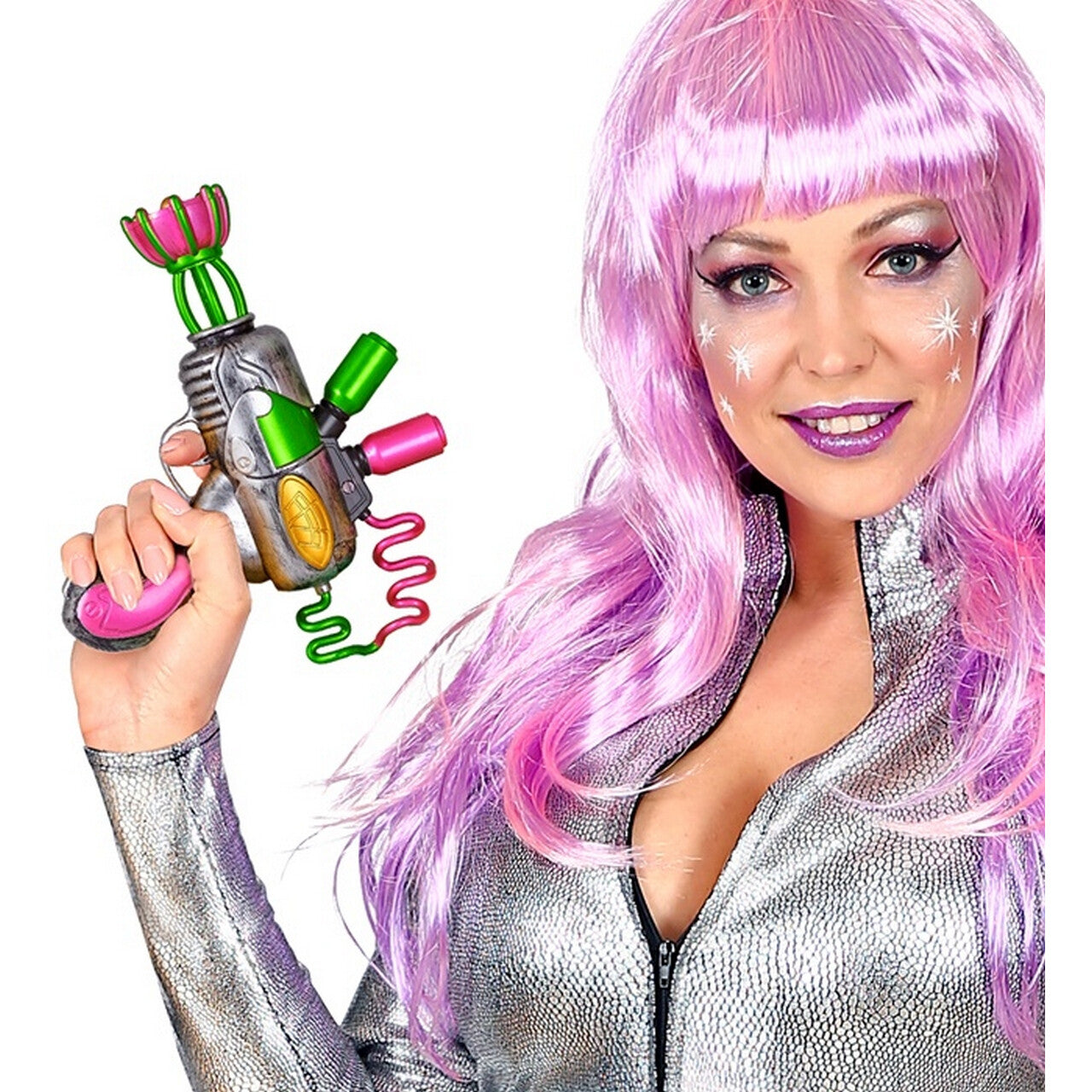 Op deze afbeelding zie je een Accessoires, van het merk Widmann. Vreemd Straal Pistool