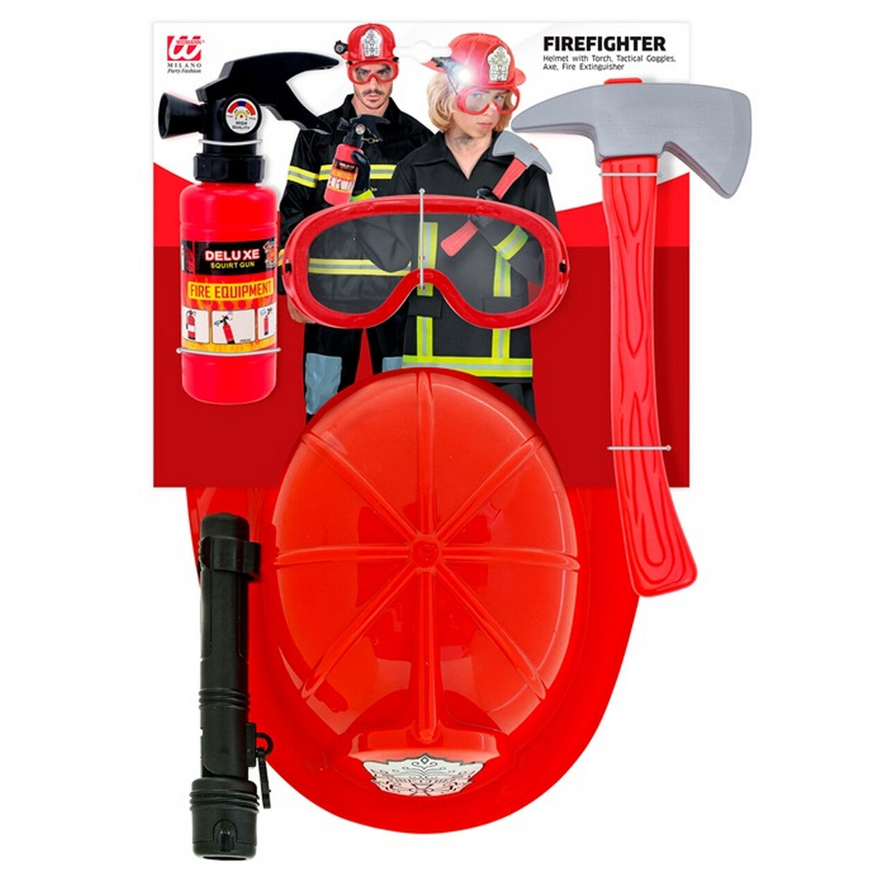 Op deze afbeelding zie je een Accessoires, van het merk Widmann. Levensreddende Brandweer Set Junior