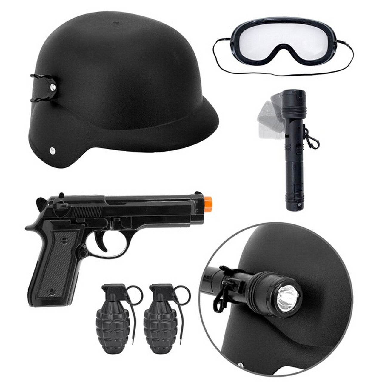 Op deze afbeelding zie je een Accessoires, van het merk Widmann. Special Swat Accessoire Set