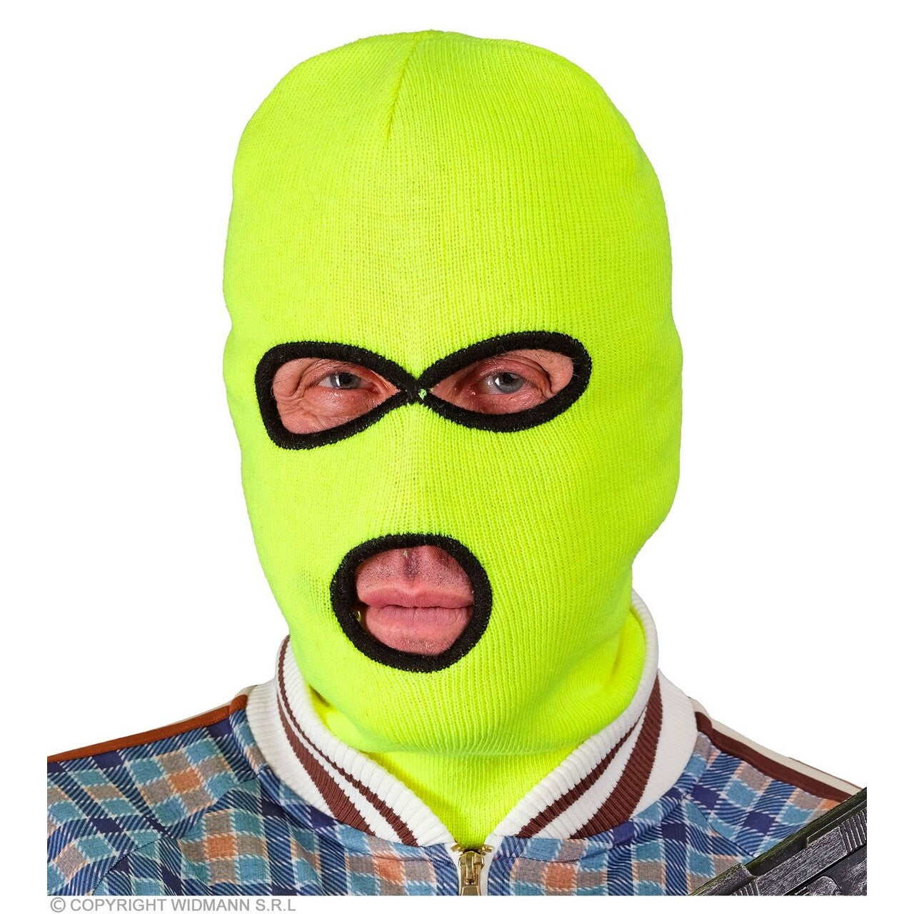 Op deze afbeelding zie je een Accessoires, van het merk Widmann. Bivakmuts Geel