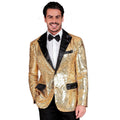 Golden Shine Pailletten Sakko Herren