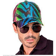 Op deze afbeelding zie je een Accessoires, van het merk Widmann. Pailletten Pet Regenboog Tijger