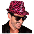 Pailletten-Gangsterhut Pink Tiger