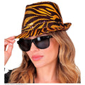 Gangsterhut Mit Pailletten Und Tigerprint