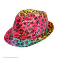 Aufreizender Pailletten-Gangsterhut Leopard