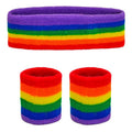 Bunte Regenbogen-Schweißbänder