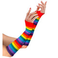 Fingerlose Lange Handschuhe Regenbogenstreifen