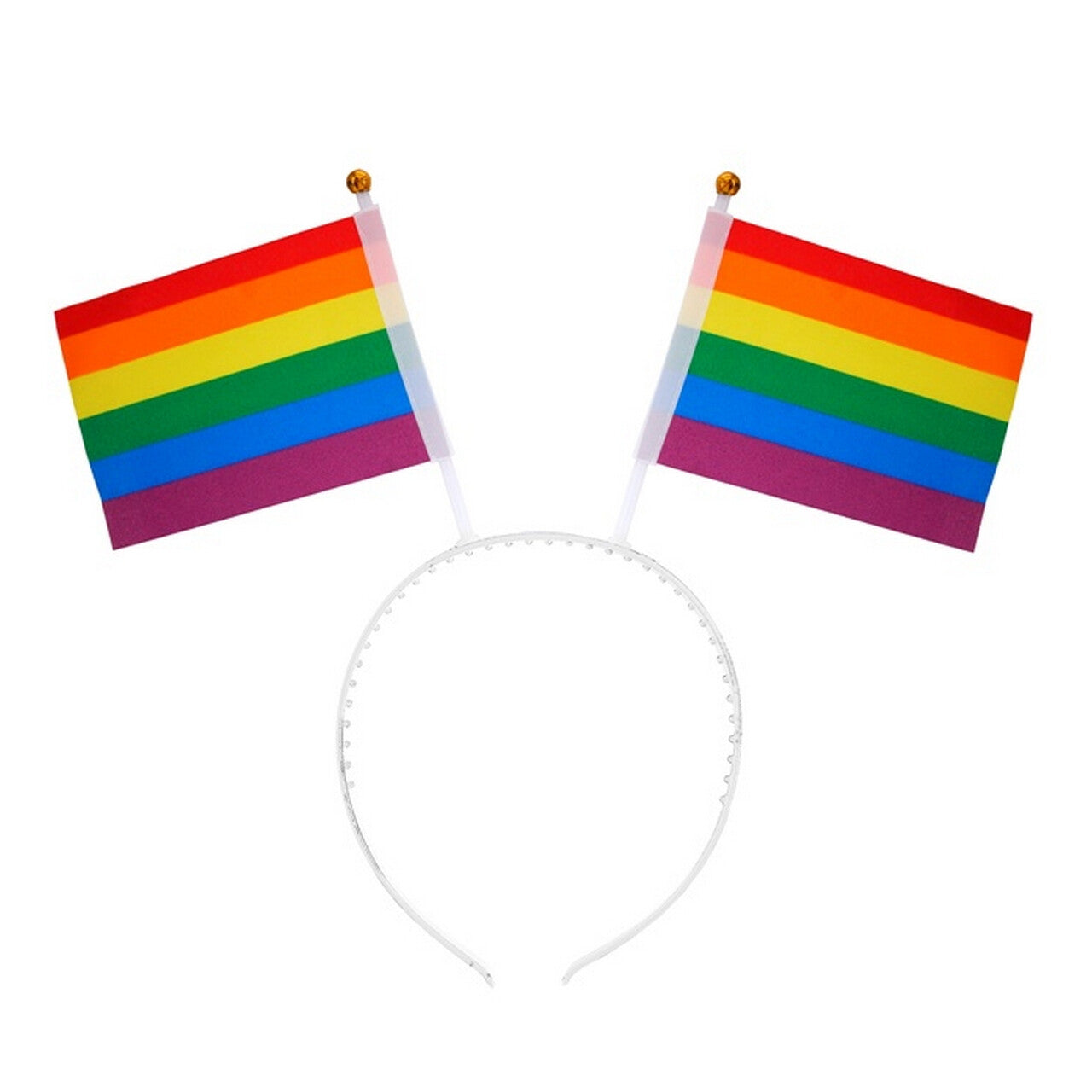 Op deze afbeelding zie je een Accessoires, van het merk Widmann. Wave Your Regenboog Flag Hoofdband