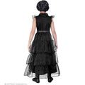 Schwarzes Gothic Festkleid Kostüm für Mädchen