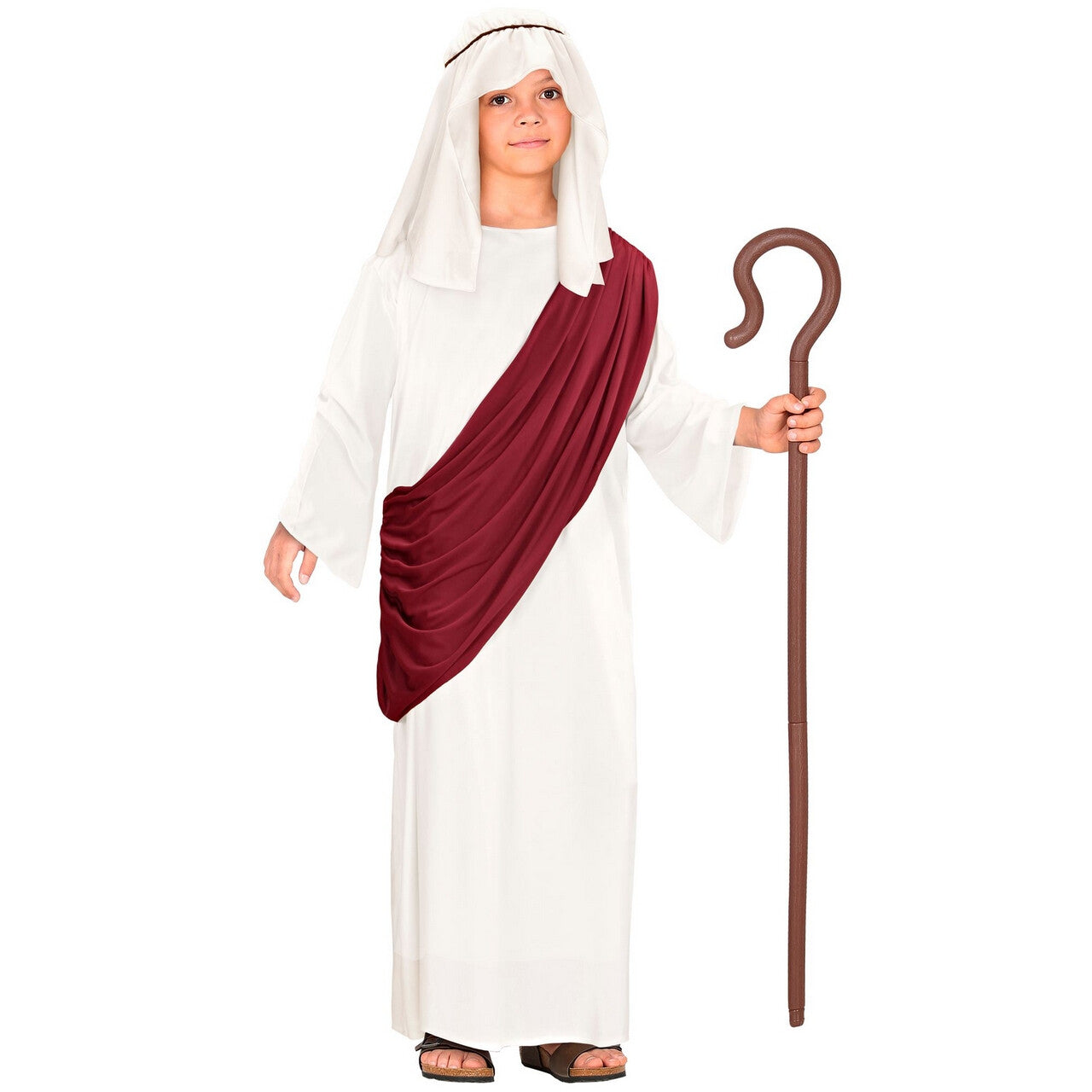 Op deze afbeelding zie je een Kostuums, van het merk Widmann. Schaapsherder De Messias Jongen Kostuum