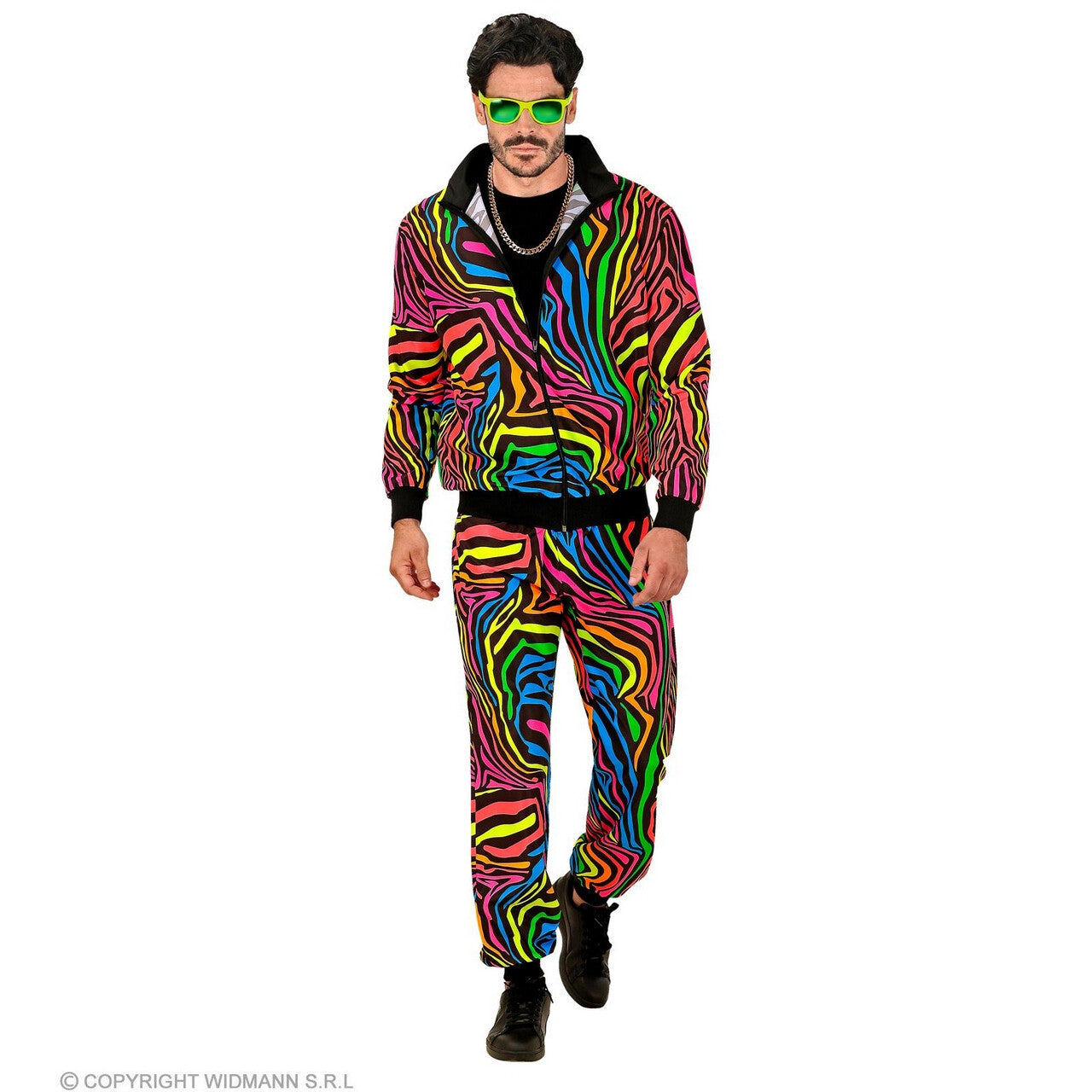 Op deze afbeelding zie je een Kostuums, van het merk Widmann. Rudy Regenboog Trainingspak Kostuum