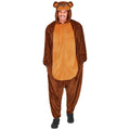 Plüschiger Braunbär Overall Unisex Kostüm