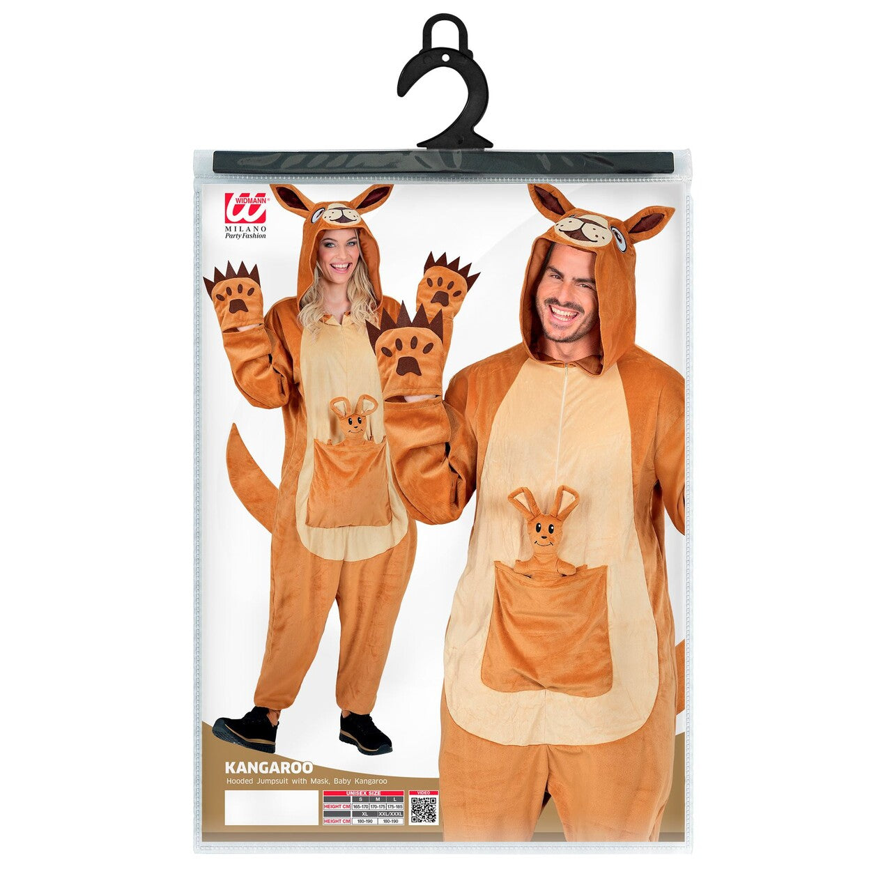 Op deze afbeelding zie je een Kostuums, van het merk Widmann. Kangoeroe Met Joey Onesie Kostuum