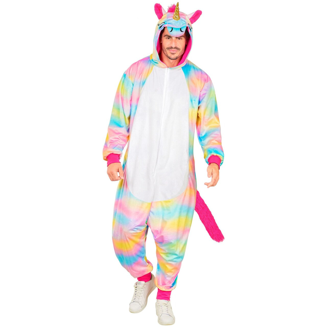 Op deze afbeelding zie je een Kostuums, van het merk Widmann. Fabeldier Eenhoorn Onesie Kostuum