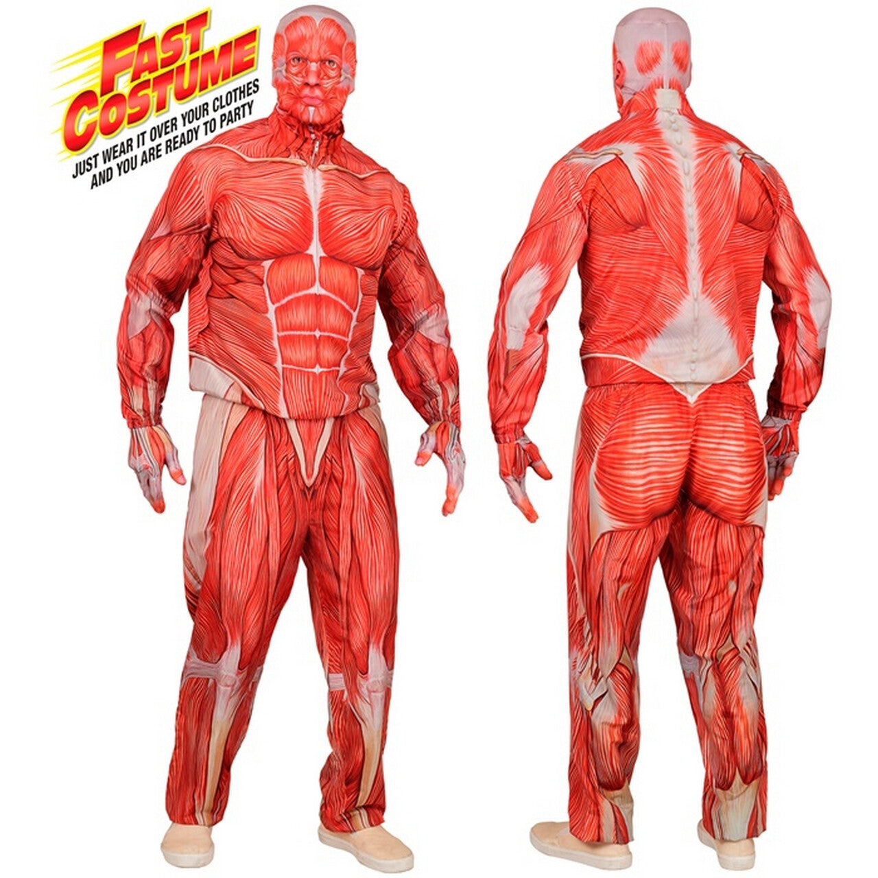 Op deze afbeelding zie je een Kostuums, van het merk Widmann. Strong Muscle Man Kostuum