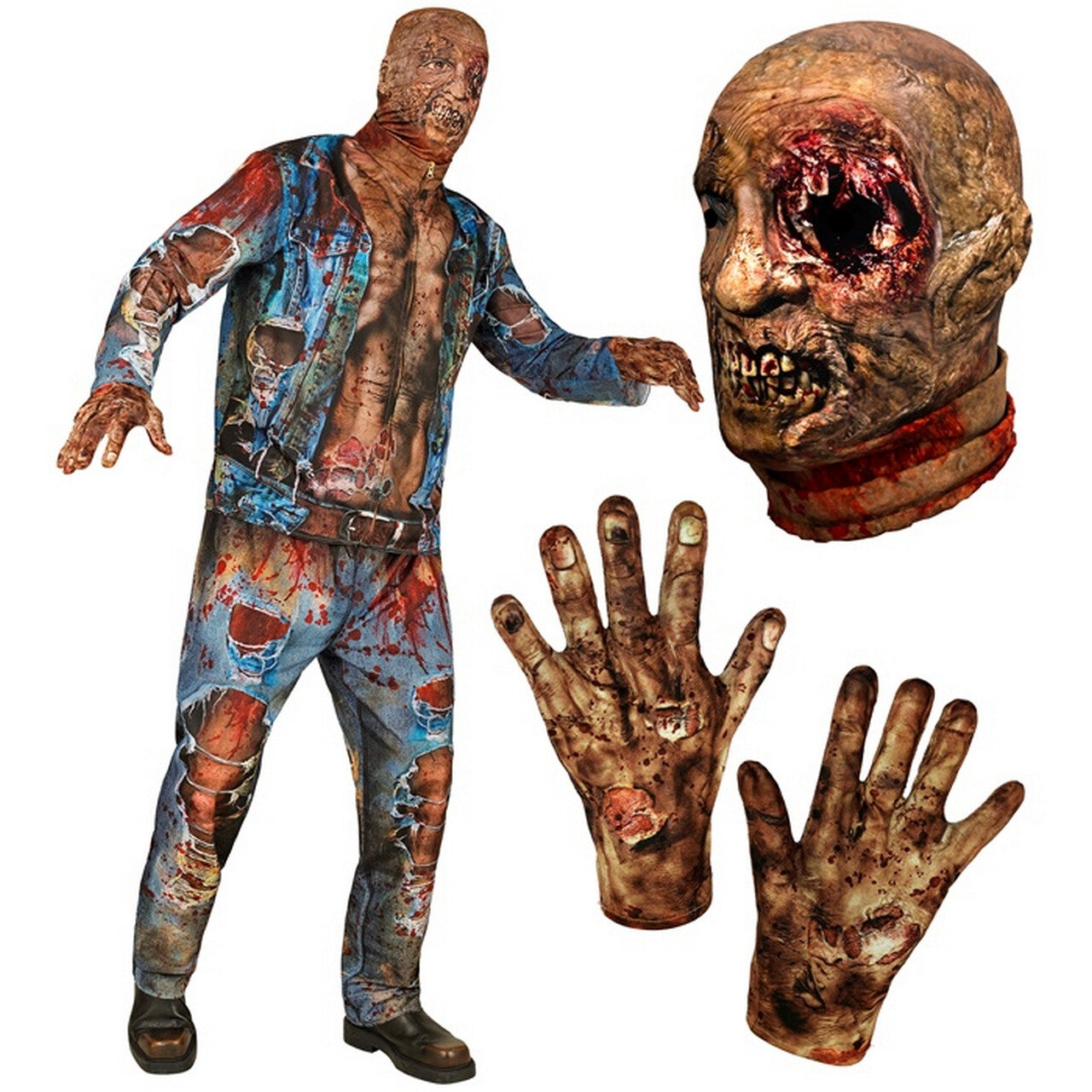 Op deze afbeelding zie je een Kostuums, van het merk Widmann. Coole Dude Zombie Man Kostuum