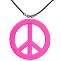 Halskette Neonpink Peace-Symbol