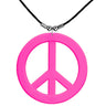 Halskette Neonpink Peace-Symbol