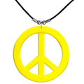 Kette Peace-Symbol Neon Gelb