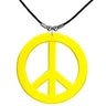 Kette Peace-Symbol Neon Gelb