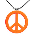 Neon-Orange Peace-Zeichen Kette