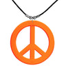 Neon-Orange Peace-Zeichen Kette