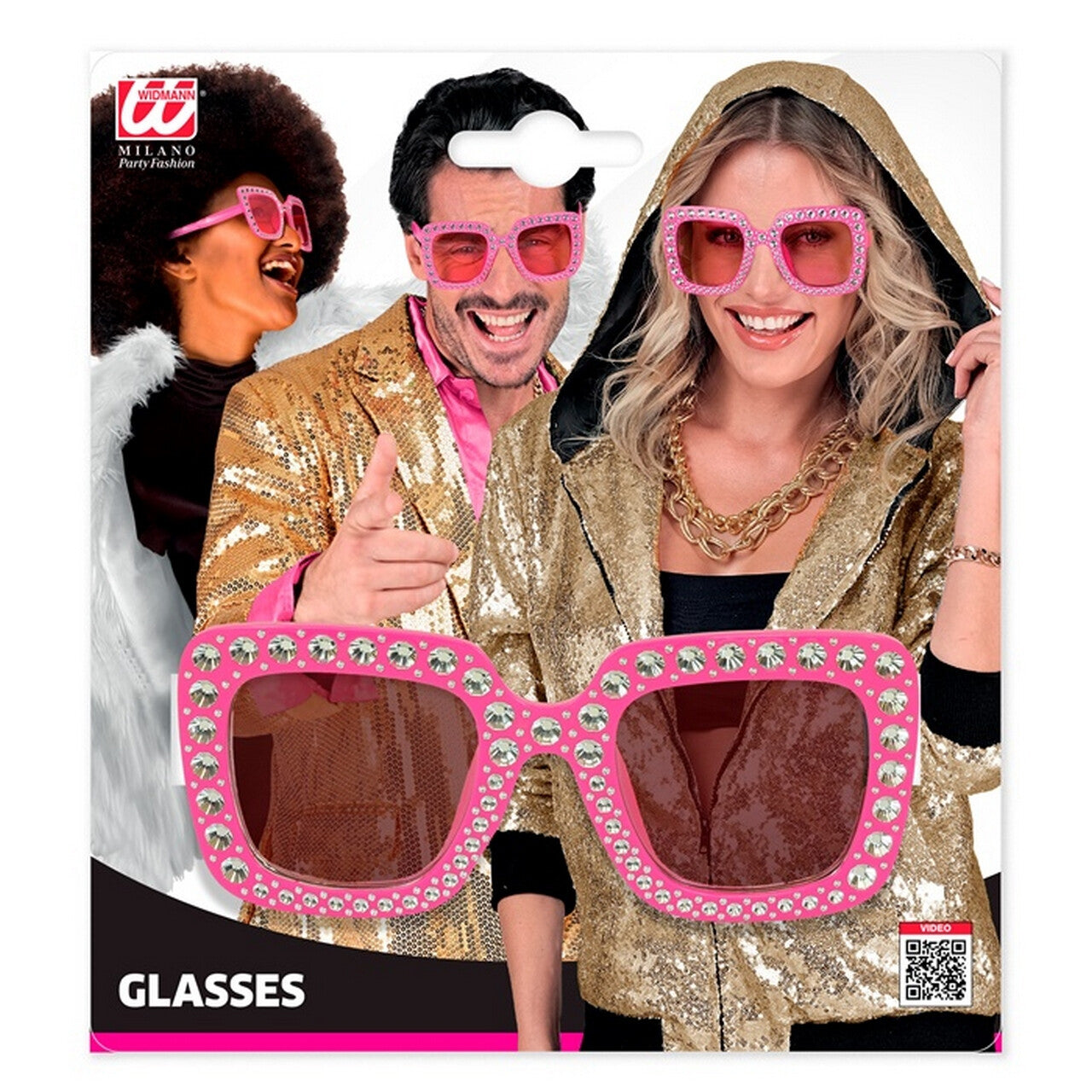 Op deze afbeelding zie je een Accessoires, van het merk Widmann. Bril Born Star Roze