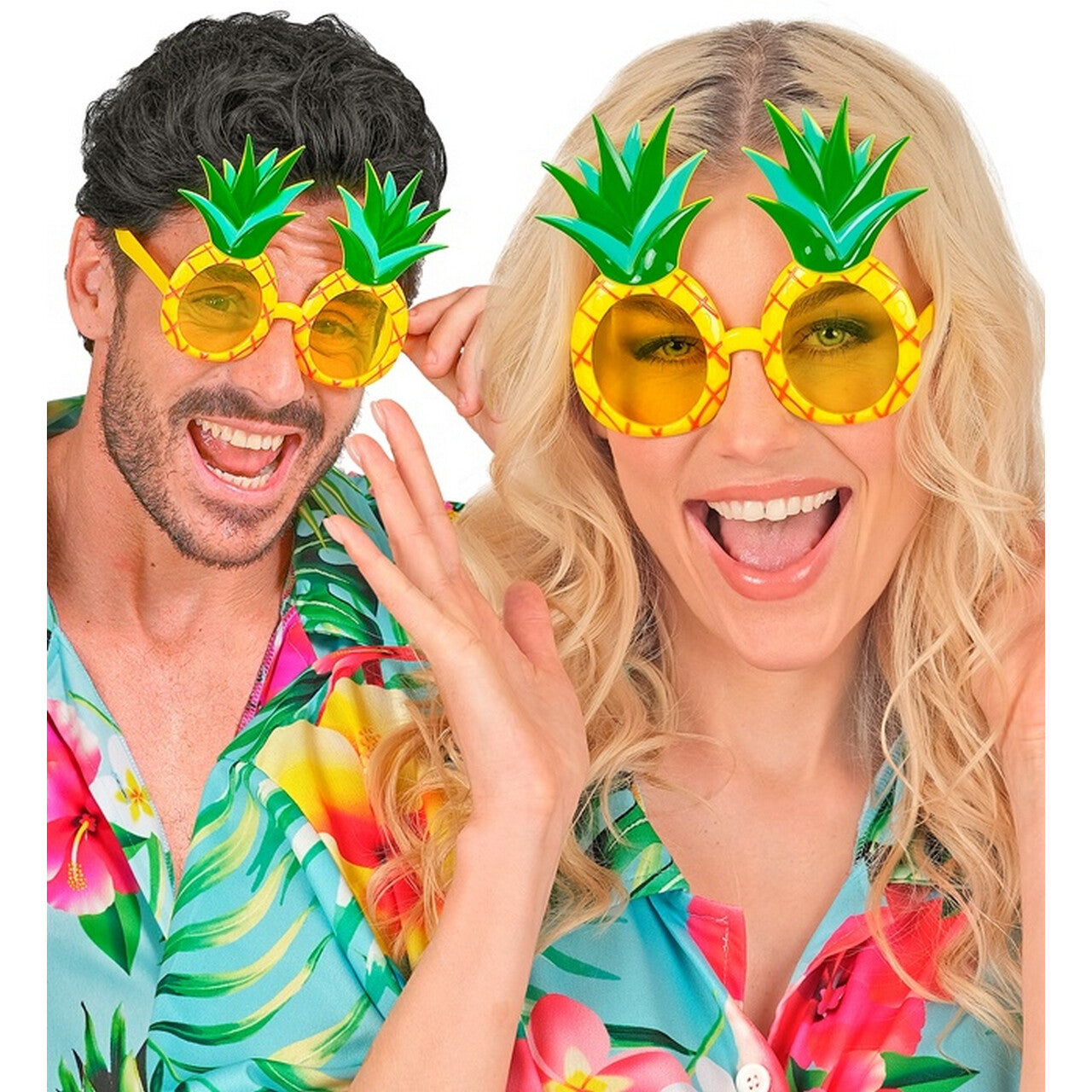 Op deze afbeelding zie je een Accessoires, van het merk Widmann. Bril Tropische Ananas