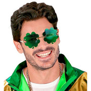 Op deze afbeelding zie je een Accessoires, van het merk Widmann. Groene Geluksbril Klavertje Vier
