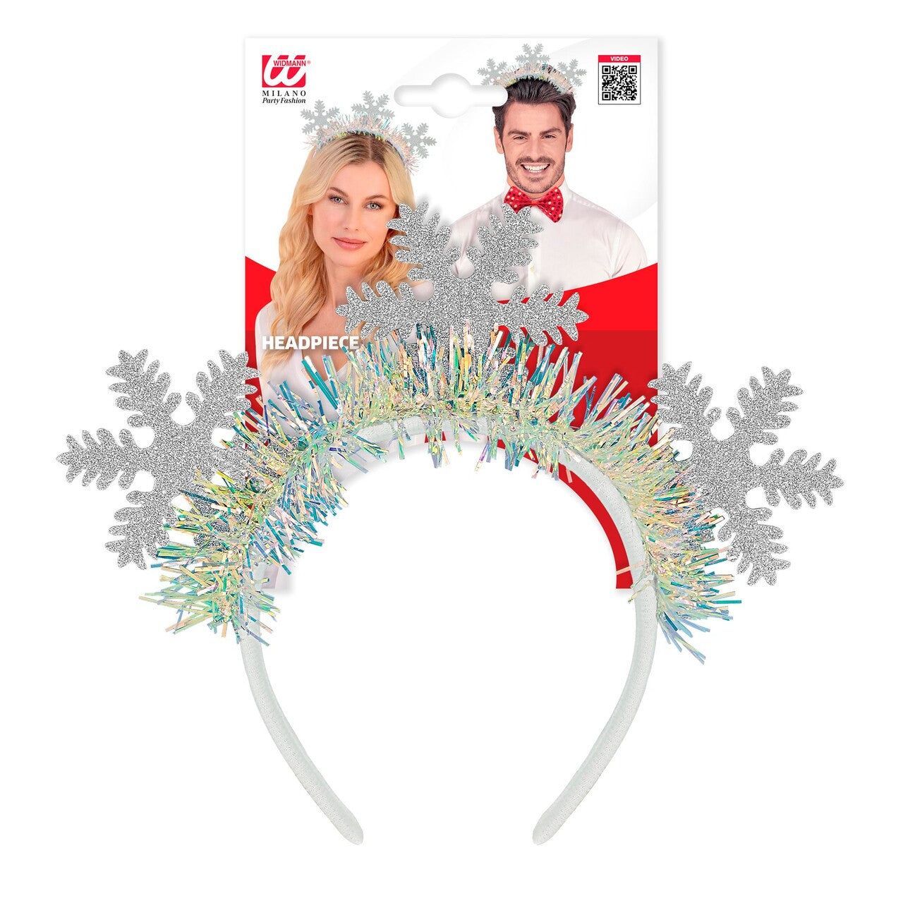 Op deze afbeelding zie je een Accessoires, van het merk Widmann. Hoofdband Kerst Prinses Zilver
