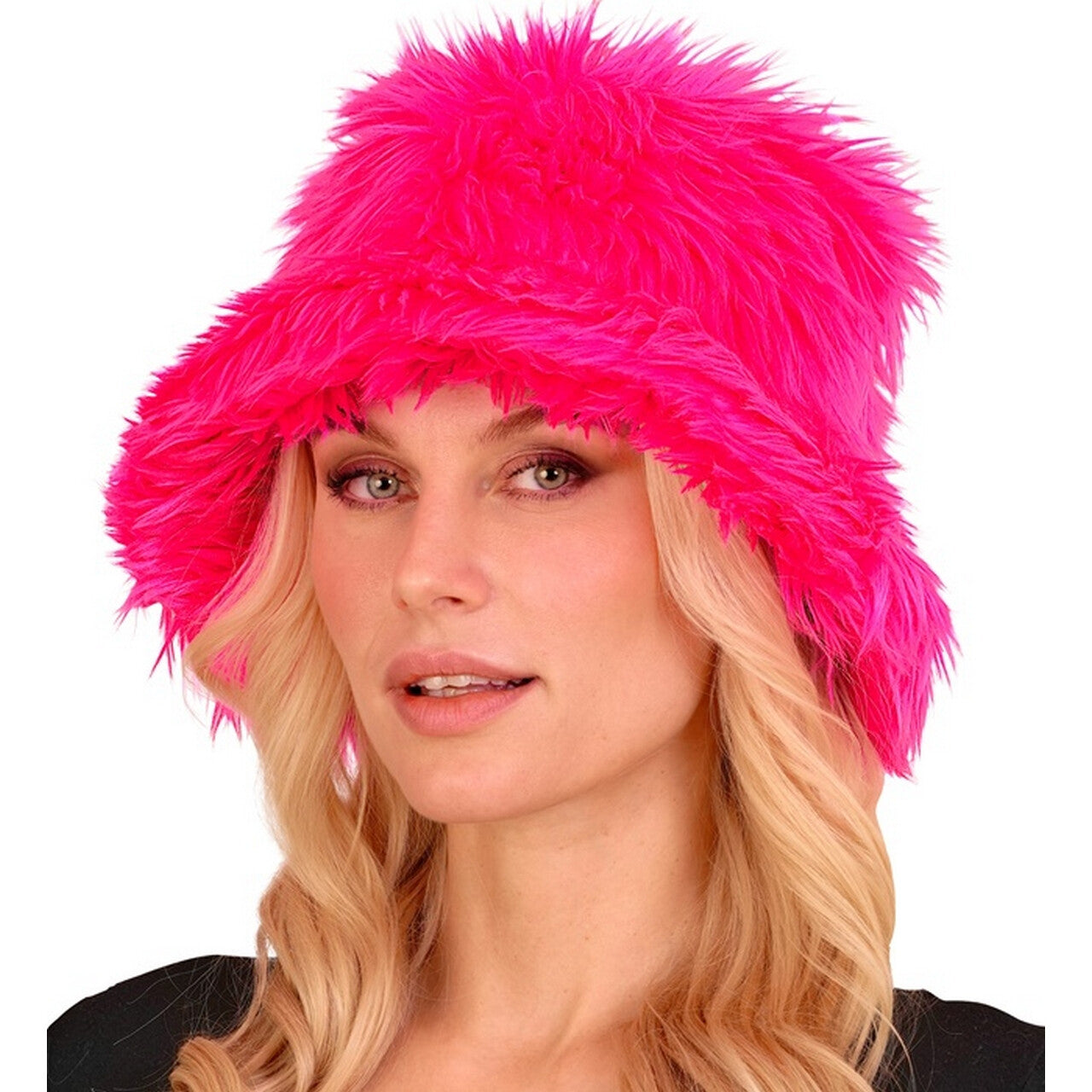 Op deze afbeelding zie je een Accessoires, van het merk Widmann. Warme Buckethat Roze