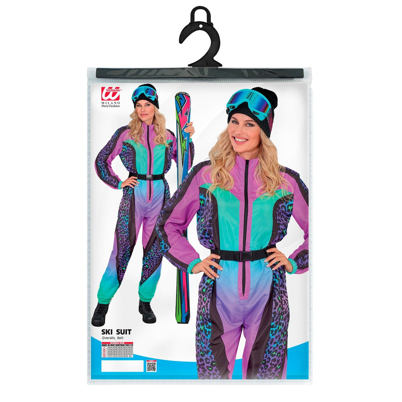 Op deze afbeelding zie je een Kostuums, van het merk Widmann. Panter Wild 90s Skipak Vrouw Kostuum